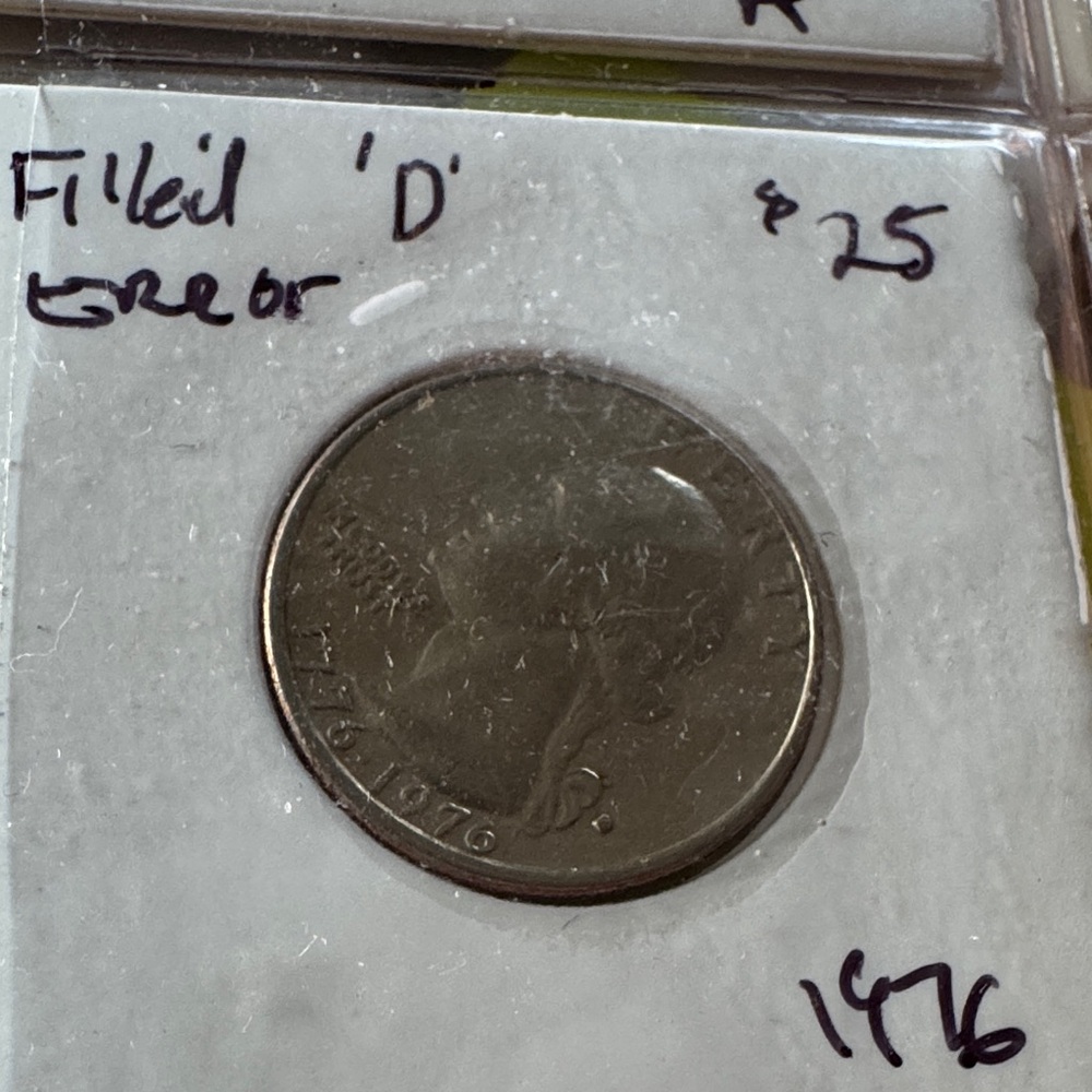 1976 Coin with Filled 'D' Error
